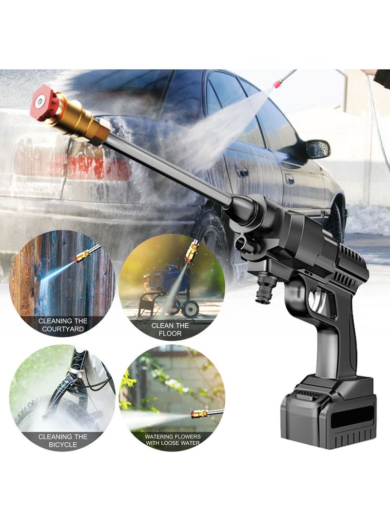 12V Cordless Electric Washer High Pressure 30 Bar Car Washer Foam Generator Water Pump Nozzle - Image 4