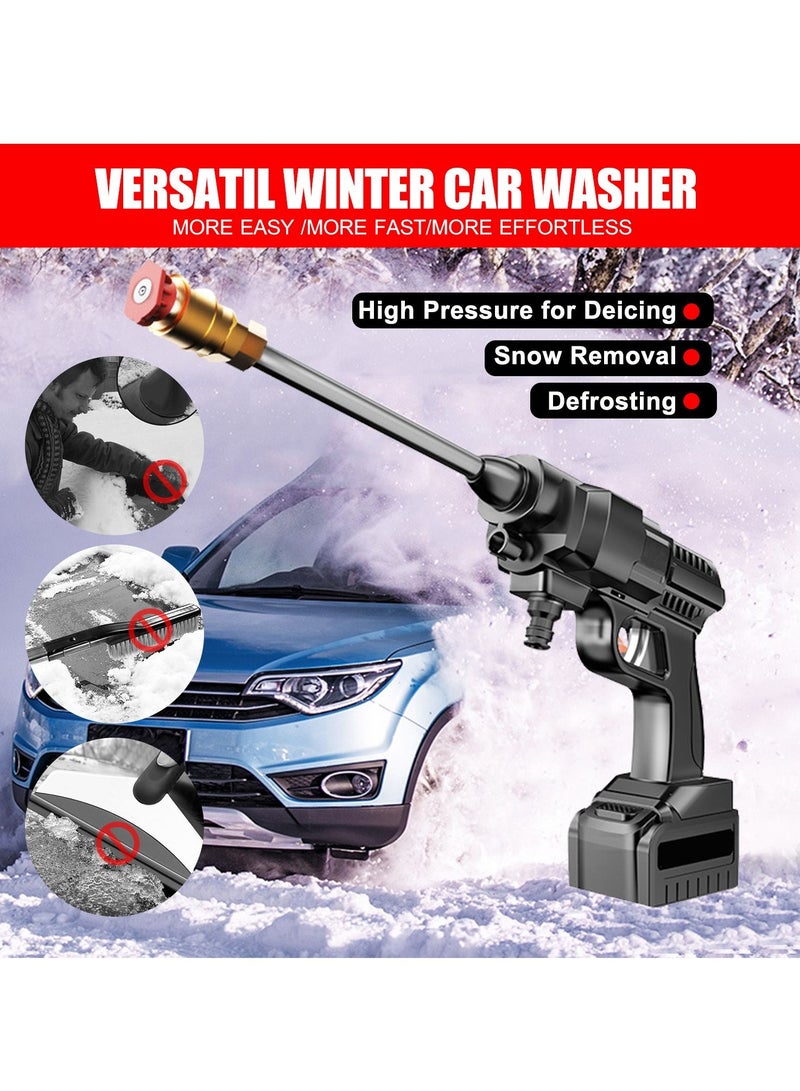 12V Cordless Electric Washer High Pressure 30 Bar Car Washer Foam Generator Water Pump Nozzle - Image 3