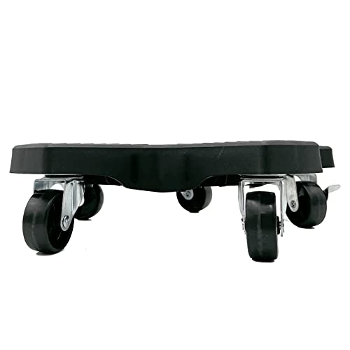 Bosmere 14" Plant Caddie - Heavy-Duty Rolling Plant Stand with Locking Wheels, 500 lb Capacity – Durable Plant Caddy for Indoor/Outdoor Use, Charcoal - Image 3