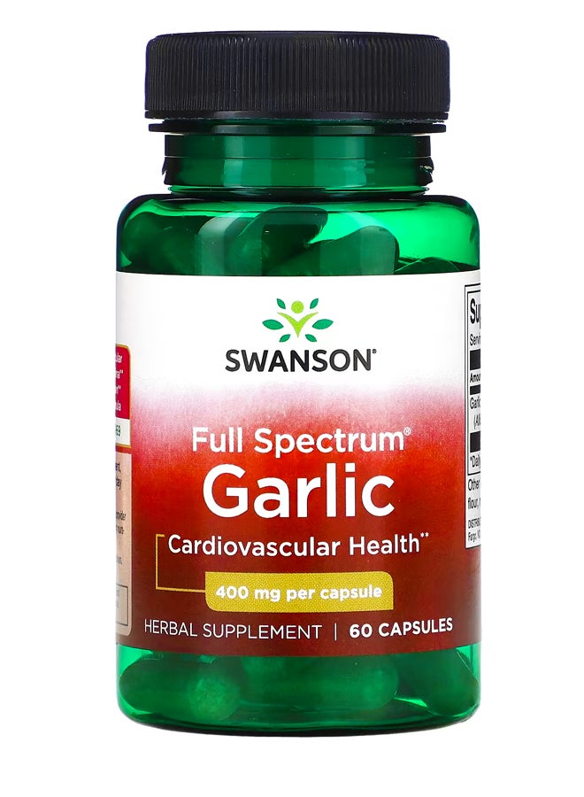 سوانسون ثوم كامل الطيف ، 400 ملجم ، 60 كبسولة