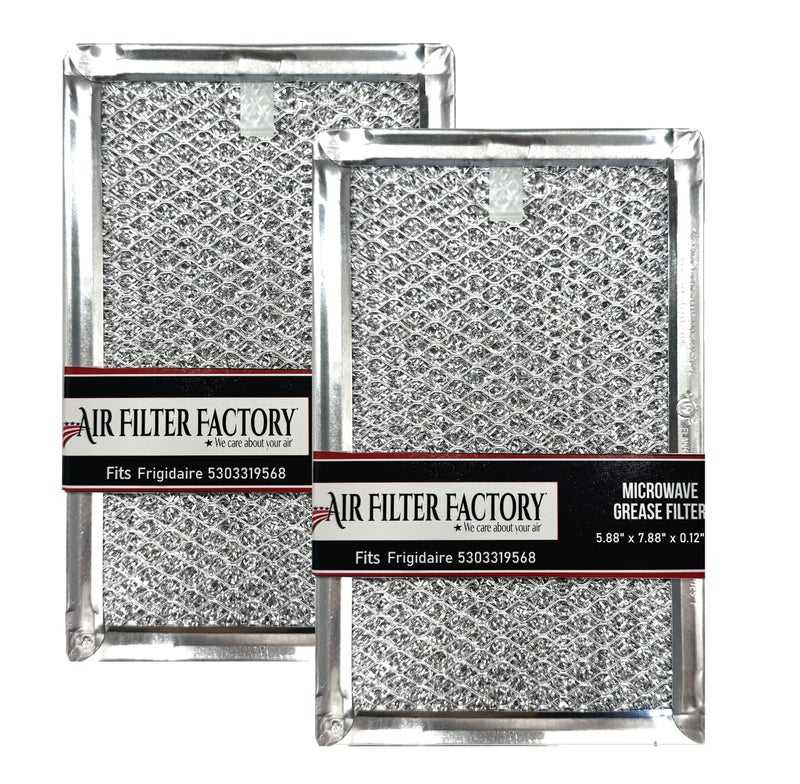 Air Filter Factory Replacement For Frigidaire 5303319568 Microwave Oven 12Layer Aluminum Grease Filter 2Pack