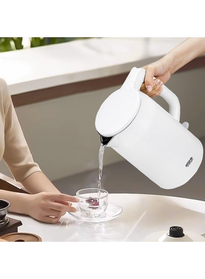 آرشيا غلاية كهربائية 1.7 لتر – قدرة 1500–1800 وات – قاعدة دوّارة 360 درجة – إيقاف تلقائي – حماية من الغليان الجاف – هيكل بلاستيك مزدوج العزل – ابيض – ضمان 18 شهر - Image 4