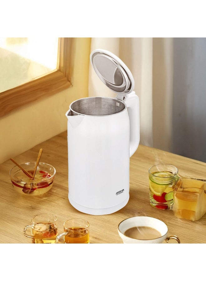 آرشيا غلاية كهربائية 1.7 لتر – قدرة 1500–1800 وات – قاعدة دوّارة 360 درجة – إيقاف تلقائي – حماية من الغليان الجاف – هيكل بلاستيك مزدوج العزل – ابيض – ضمان 18 شهر - Image 5