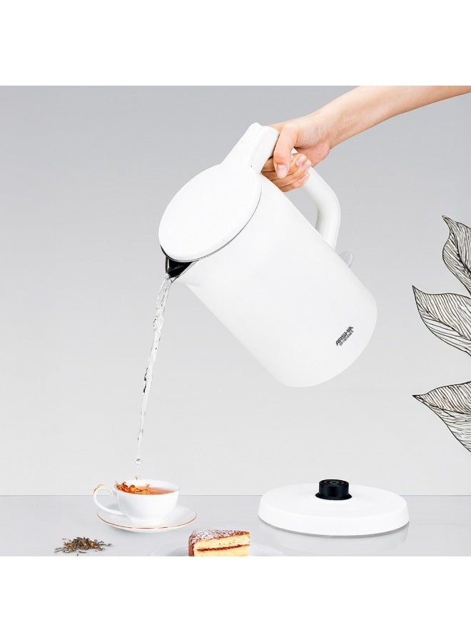 آرشيا غلاية كهربائية 1.7 لتر – قدرة 1500–1800 وات – قاعدة دوّارة 360 درجة – إيقاف تلقائي – حماية من الغليان الجاف – هيكل بلاستيك مزدوج العزل – ابيض – ضمان 18 شهر - Image 2