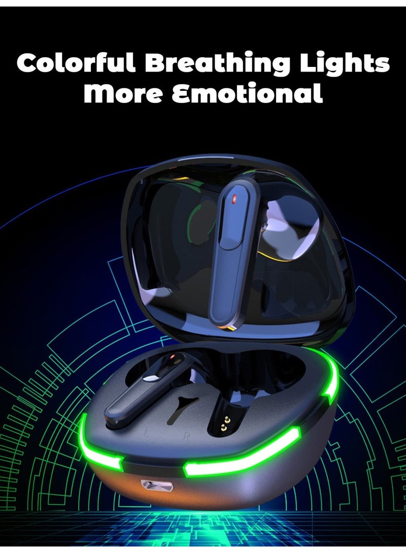 Gaming Headset With Bluetooth, Colorful LED Lights, AAC High-Quality Audio Decoding, Built-In Microphone, Intelligent Noise Reduction, Ergonomic Design For Comfortable Wear, Low-Latency Audio-Visual Synchronization, Comes With Charging Case - Image 5