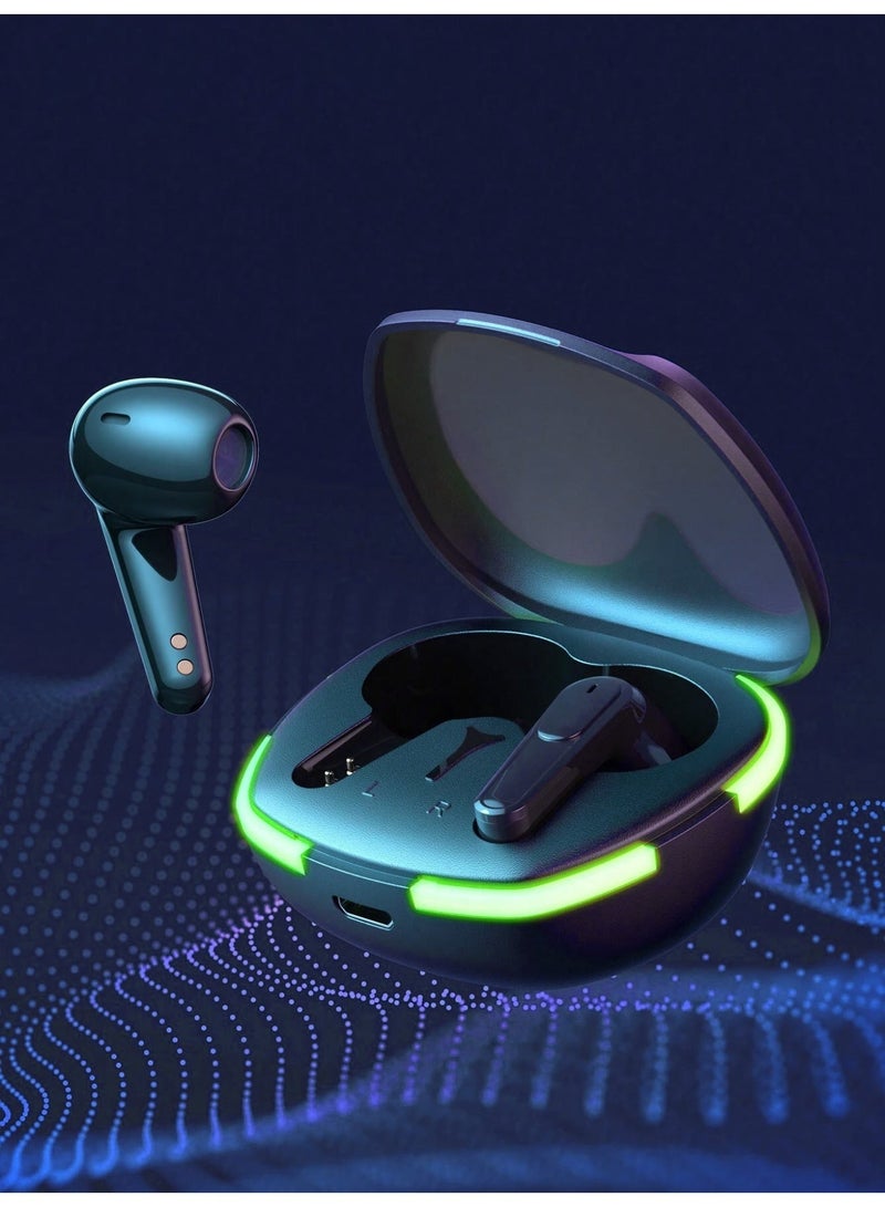 Gaming Headset With Bluetooth, Colorful LED Lights, AAC High-Quality Audio Decoding, Built-In Microphone, Intelligent Noise Reduction, Ergonomic Design For Comfortable Wear, Low-Latency Audio-Visual Synchronization, Comes With Charging Case - Image 1