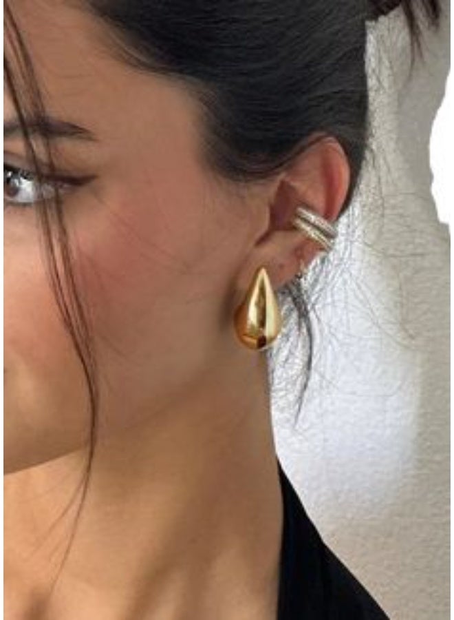 Drops Hoop Earrings for Women – Classic, Lightweight & Stylish Hoops for Daily Wear – Hypoallergenic Fashion Jewelry for All Occasions  - Image 2