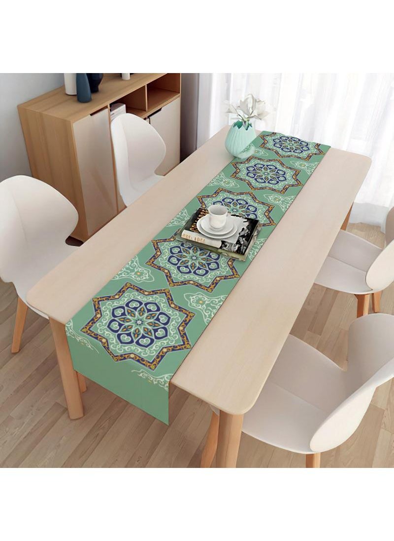 General Eid Mubarak Table Flag Table Runner Ramadan Kareem Table Decorations Ramadan Decor Sets For Dining Supply  - Image 1