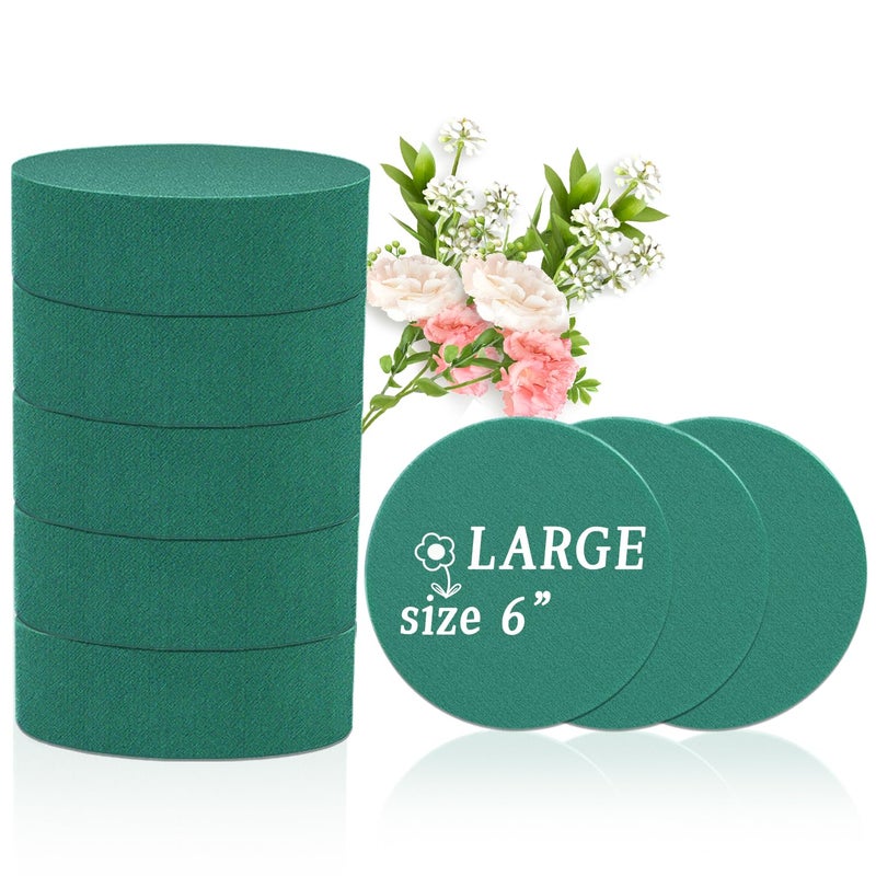SupKing Large Round Floral Foams 6 8 Pcs Sponge Foam Blocks Green Wet Dry Flower Foams Plant Foam for Florist Craft Artificial Flower Arrangements