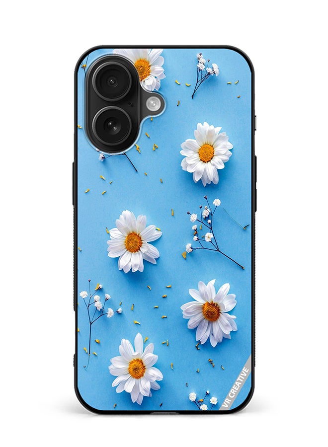 VR CREATIVE Protective Case Cover For Apple iPhone 16 Flower Design Multicolour