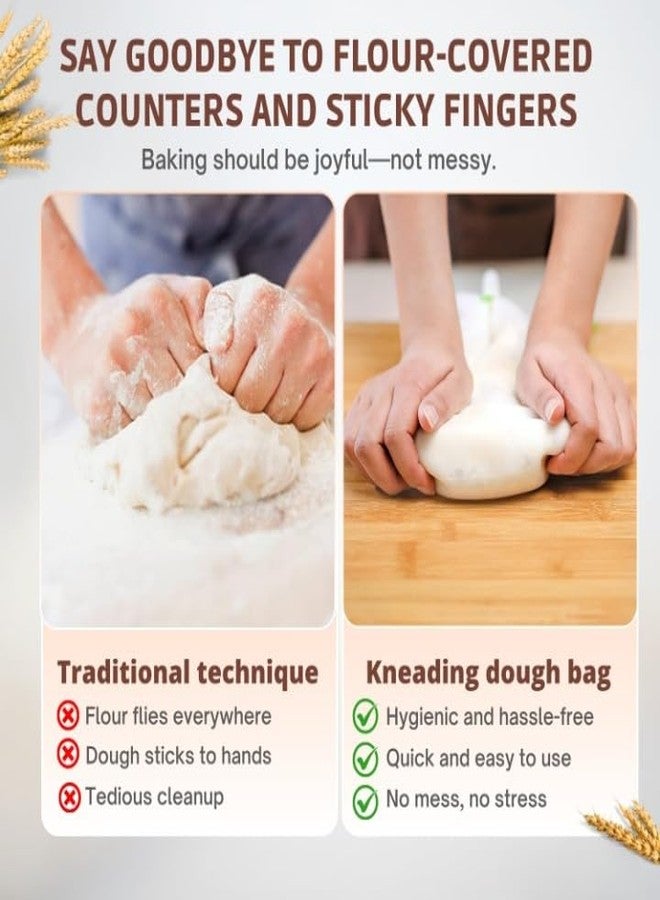 GET STAR Silicone Atta Kneading Dough Maker Bag, Silicone Preservation Magic Kneading Bag for Mixer for Bread, Pastry, Pizza & Tortilla Flour-Mixing Bag Best Non-Toxic Multifunctional Cooking Tool - Image 5