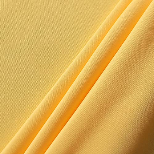 ATOOTFUSION Soft Cloth 4 Seater Rectangular Tablecloths Wedding Party Patio Table Covers Event Tablecloth (Yellow Tablecloth) - Image 3