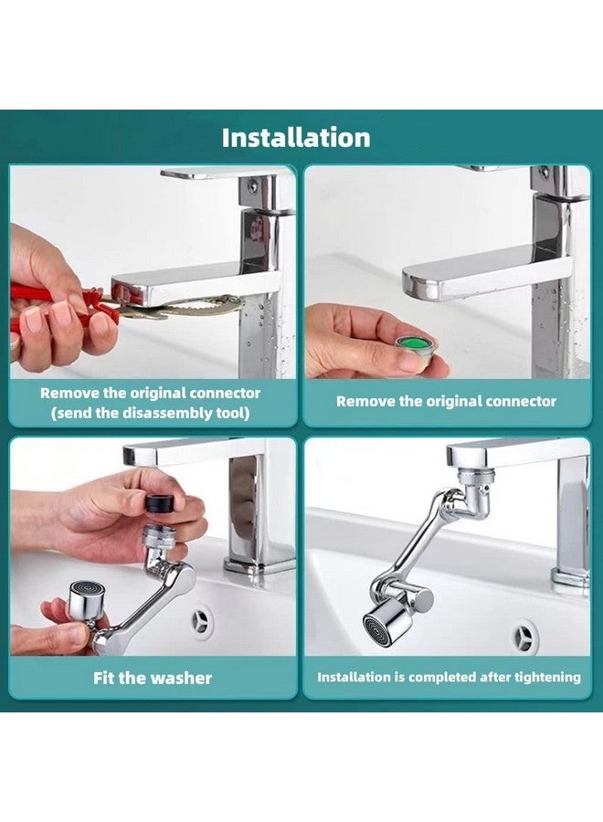 SHREE HANS CREATION Faucet Aerator1080° Rotating Faucet Extender Universal Splash Filter Big Angle Swivel Kitchen Tap Extend Bathroom Bubbler Wash Sink Gargle Face Eye Hair - Image 5