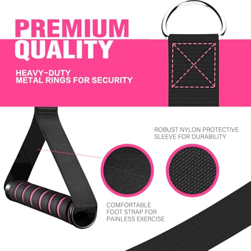 Bbtops Pilates Bar Kit with Resistance Bands, Adjustable 3-Section Pilates Bar with Stackable Bands Workout Equipment for Legs,Hip,Waist and Arm Full Body Workouts Pilates (Pink(Adjustable,20/30/50lbs) - Image 5