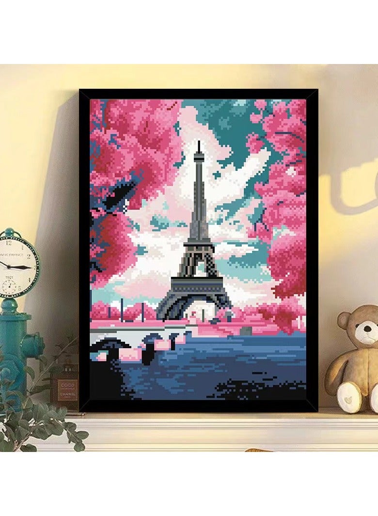 جلوسكي DIY 5D الماس اللوحة بحسب عدد مجموعة، جولة الحفر التطريز الصليب خياطة الفنون الحرفية 30 × 40 سم  - Image 1
