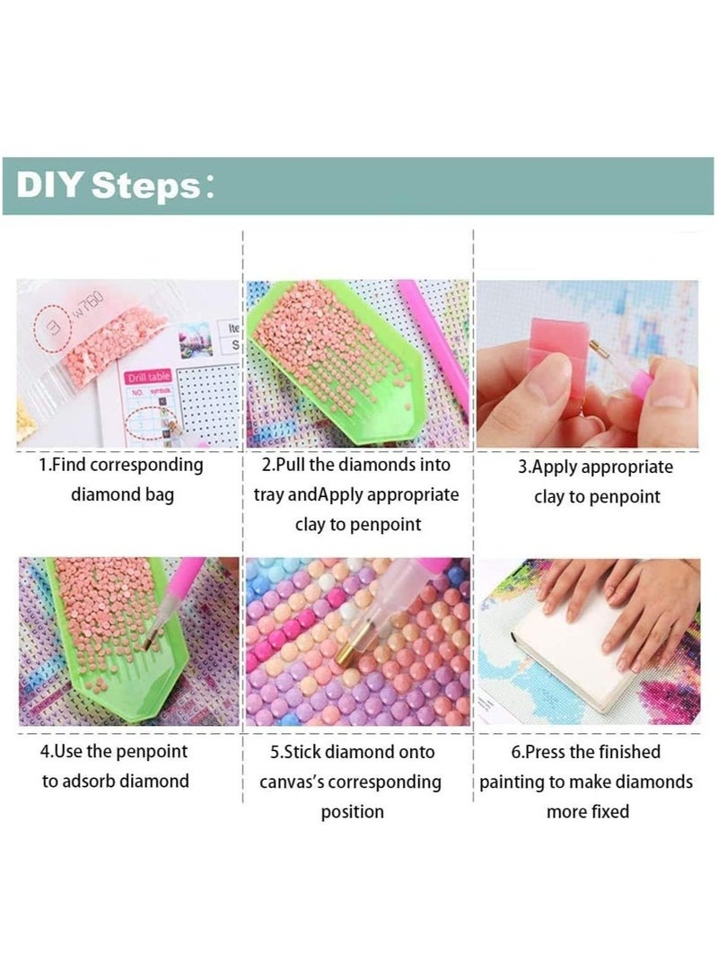جلوسكي DIY 5D الماس اللوحة بحسب عدد مجموعة، جولة الحفر التطريز الصليب خياطة الفنون الحرفية 30 × 40 سم  - Image 4