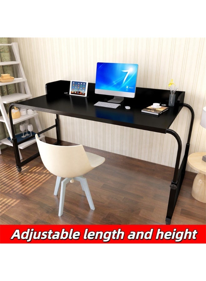 Overbed Table,  Adjustable Bed Table with Wheels, Queen Size Computer Desk Mobile Laptop Table with Metal Legs for Bedroom Livingroom Hospital (Black, YN119) - Image 3