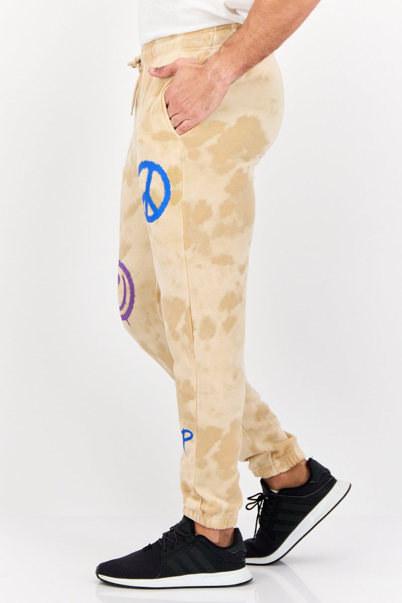 brooklyn Men Regular Fit Graphic Print Sweatpants, Brown - Image 4