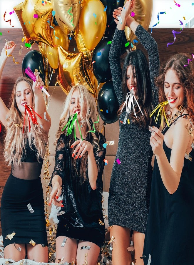 Twavang 24 Pcs Glitter Noise Makers Metallic Fringed Party Blower for Adults Birthday Graduation New Years Party Favors Supplies (Colorful) - Image 5