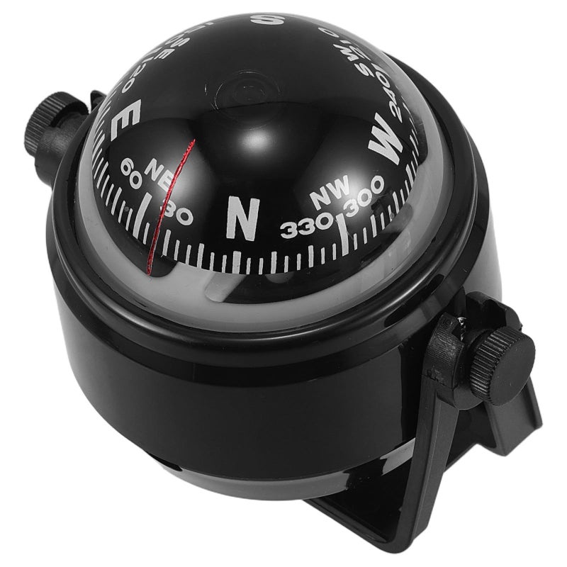 Black Marine Compass Car Dash Mount Navigation Compass Magnetic Declination Corrected Guide Ball - Image 2