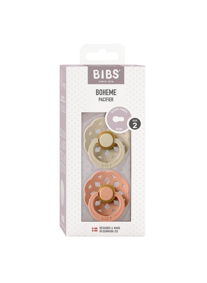 BIBS Pacifiers Boheme Collection ; Bpafree Baby Pacifier ; Made In Denmark ; Set Of 2 Vanillapeach Color Premium Soothers ; Size 618 Months - Image 4