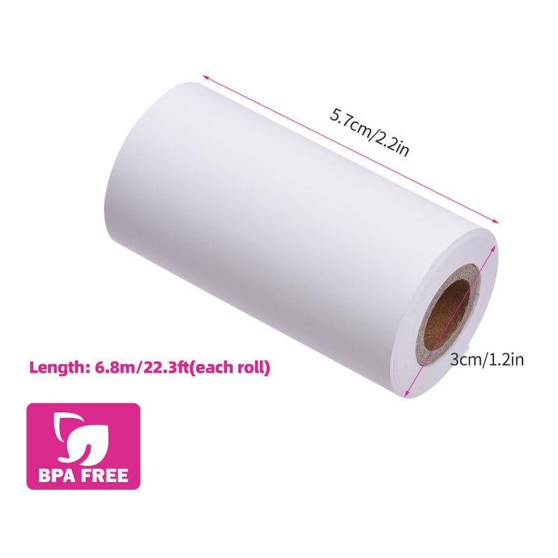 PAPERANG 3 Rolls 57x30mm Thermal Paper Roll Single-Color Paper Dark Pink on White Long-Lasting 5 Years for PAPERANG P1(S)/P2(S) Pocket Thermal Printer - Image 5