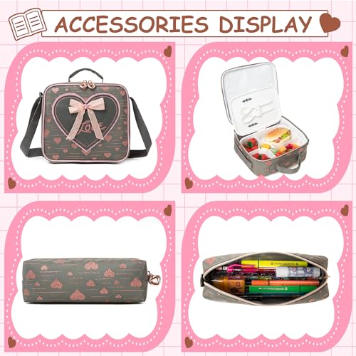 Meetbelify Girls Rolling Backpack Kids Backpacks with Wheels for Elementary Students Carry on Backpack with Lunch Box Travel Suitcase Trip Luggage for Girls Ages 6-8 - Image 5