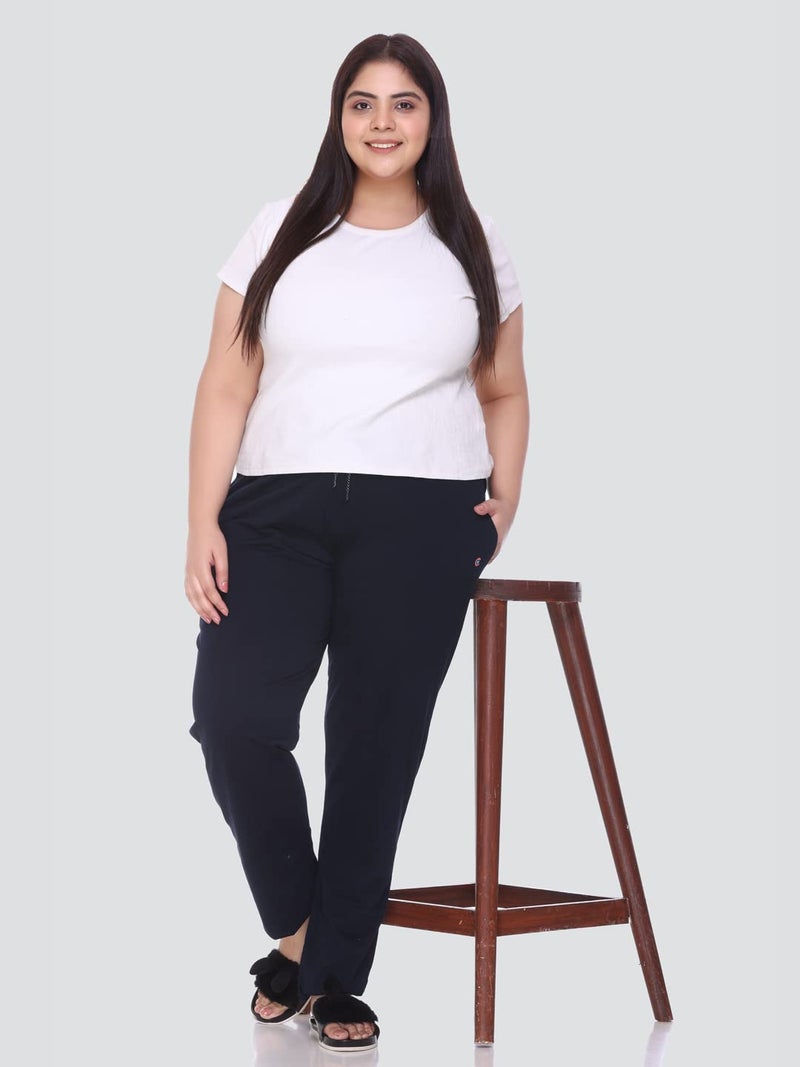 CUPID Woman's Regular Fit Cotton Track Pants, Lower, Sports Trouser,Night Pants, Joggers for Lounge n Gym Wear for Ladies - Image 3