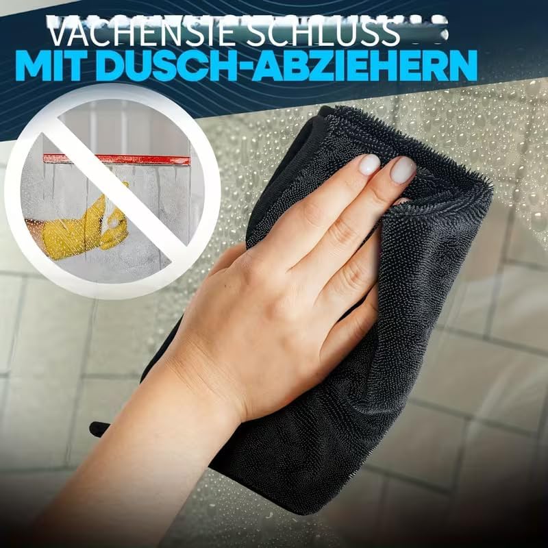 عبوة تحتوي على مناديل تنظيف مصنوعة من القطن الدقيق ذات الوجهين، مناديل قابلة للامتصاص مصنوعة من نسيج الفليس الأحمر الكورالي لاستخدامها في السيارة والحمام وتجفيف الشعر (اللون الرمادي الداكن) - Image 5