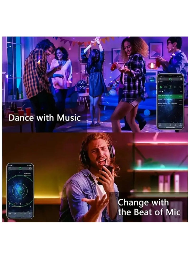 يان تي شريط إضاءة LED ذكي من نوع USB 5050 RGBIC مع تطبيق بلوتوث للتحكم ومزامنة الموسيقى وريموت كونترول - مثالي لغرفة النوم، إضاءة خلفية التلفزيون، السقف، أو غرفة الألعاب بطول 2 متر؛ - Image 5