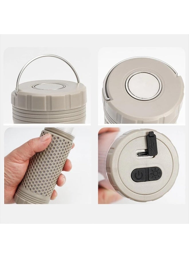 Multifunctional Camping Lantern Rechargeable LED Light with Warm  White Modes  Compact Outdoor Flashlight for Hiking Tent  Emergency Use - Image 3