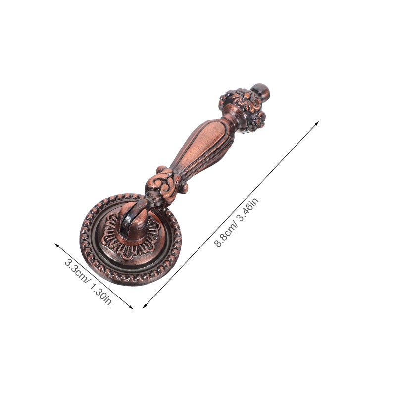 Vintage Zinc Alloy 86mm Antique Round Cabinet Pull Handles For Drawers Wardrobe - Image 3