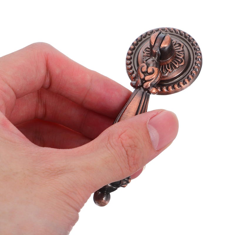 Vintage Zinc Alloy 86mm Antique Round Cabinet Pull Handles For Drawers Wardrobe - Image 5