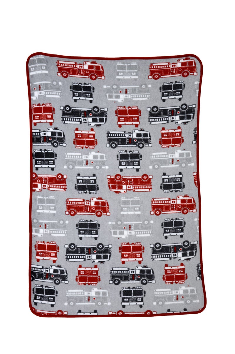 Carter's Toddler Printed Coral Fleece Blanket, Fire Truck