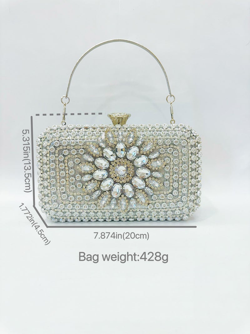 Celebrity Texture Rhinestone Bag Women'S Evening Dress Banquet Clutch Bag Diamond-Encrusted Portable Banquet Bag Cheongsam Bag - Image 5