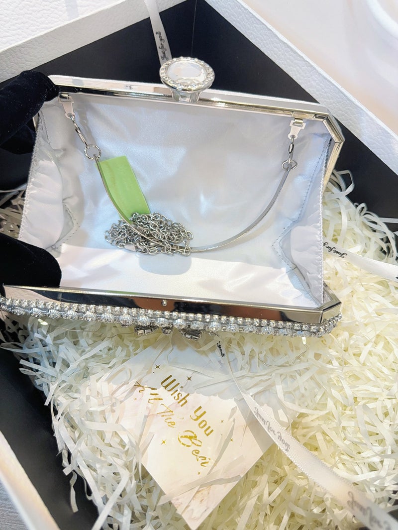 Celebrity Texture Rhinestone Bag Women'S Evening Dress Banquet Clutch Bag Diamond-Encrusted Portable Banquet Bag Cheongsam Bag - Image 4