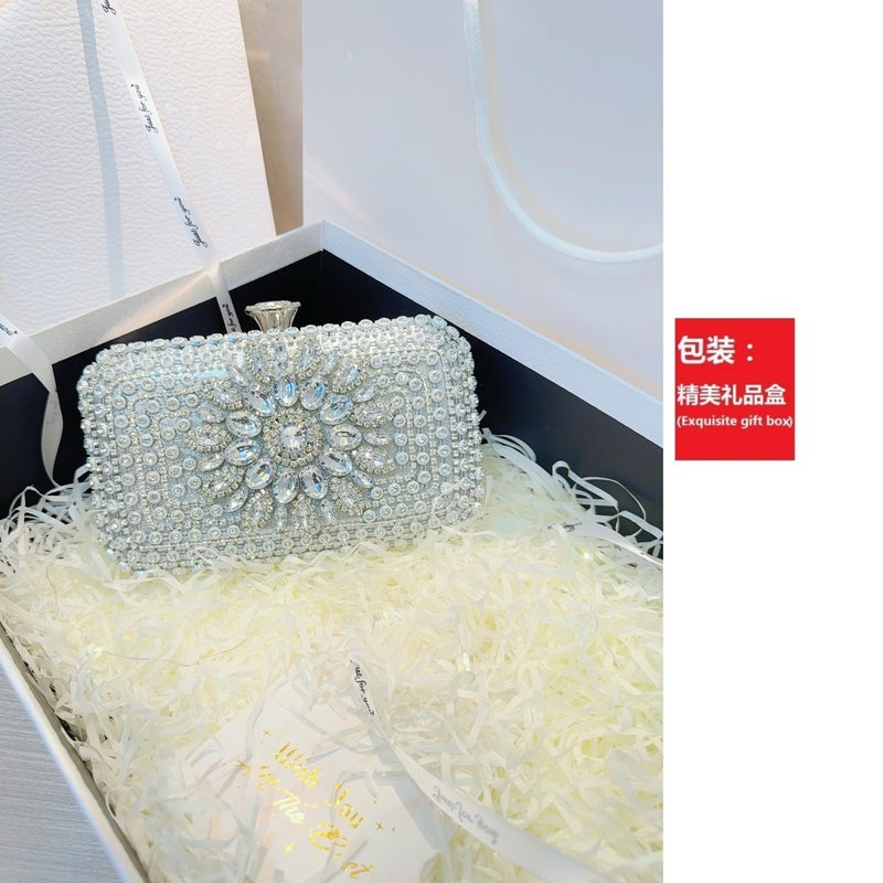 Celebrity Texture Rhinestone Bag Women'S Evening Dress Banquet Clutch Bag Diamond-Encrusted Portable Banquet Bag Cheongsam Bag - Image 1