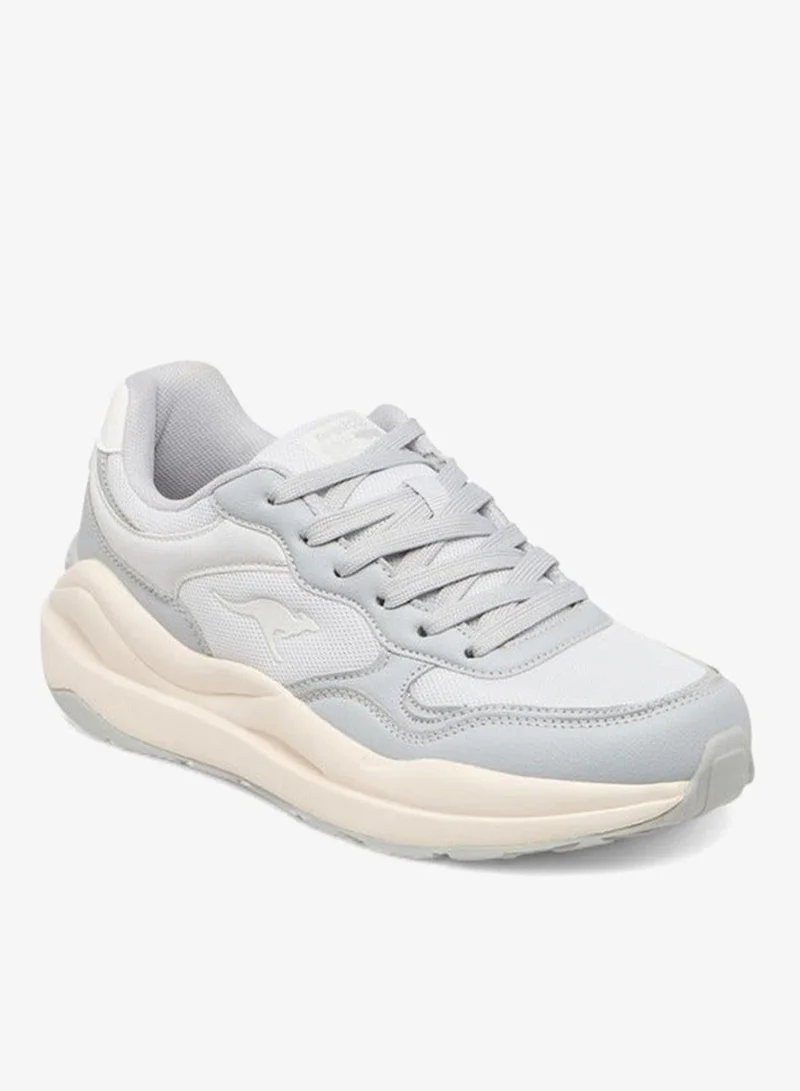 kangaROOS GREY Women's Panelled Lace-Up Sports Shoes for Women | Best Price UAE