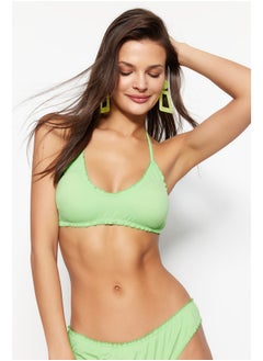 trendyol Green Bralet Frilly Bikini Top TBESS23BU00202  - Image 1