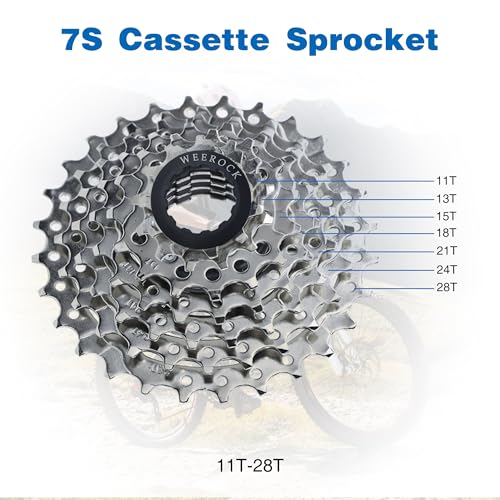 WEEROCK Bike Cassette Sprocket 7 Speeds 11-28T Bicycle Cassette for Mountain Bike MTB Cycling Replacement Part - Image 4