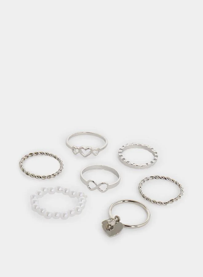 Styli Silver Multipack Ring Set