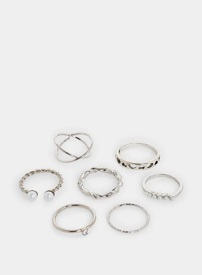 Styli Silver Multipack Ring Set