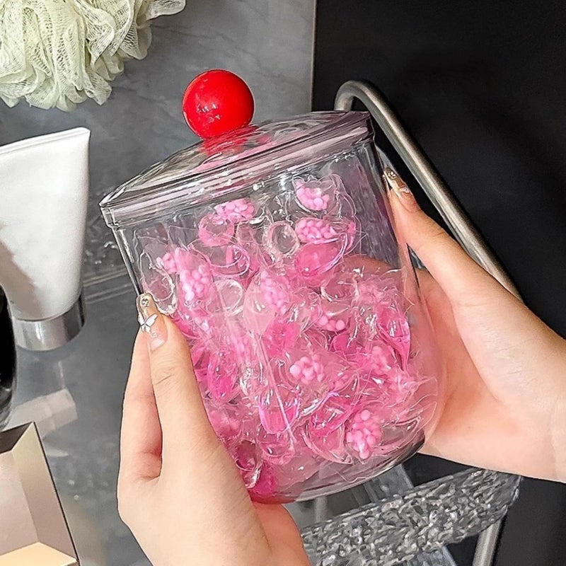 Nagpew 3 Pack Clear Candy Jar, Airtight Plastic Cookie Jars with Lids in 3 Sizes, Wide Mouth Food Storage Apothecary Container for Office Desk, Kitchen, Counter, 70 Oz, 45 Oz, 27 Oz - Image 5