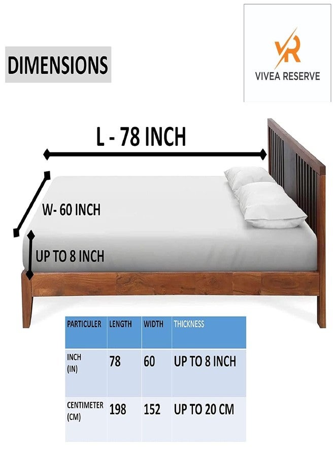 VIVEA RESERVE 400 TC Cotton Feel Glace Cotton Fully Elastic Fitted Bedsheet Queen Size Double Bed with 2 Pillow Covers (60" × 78" inches, Leafora Greens) - Image 5