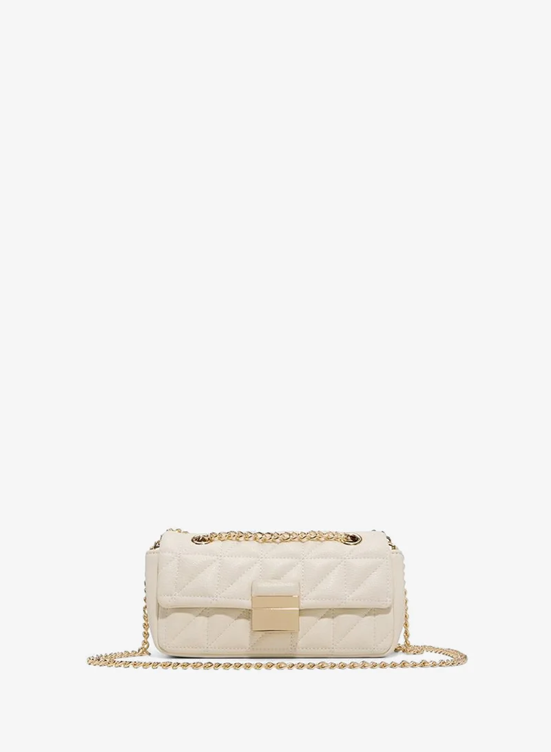 Dira Ladies White Cross Body Bag