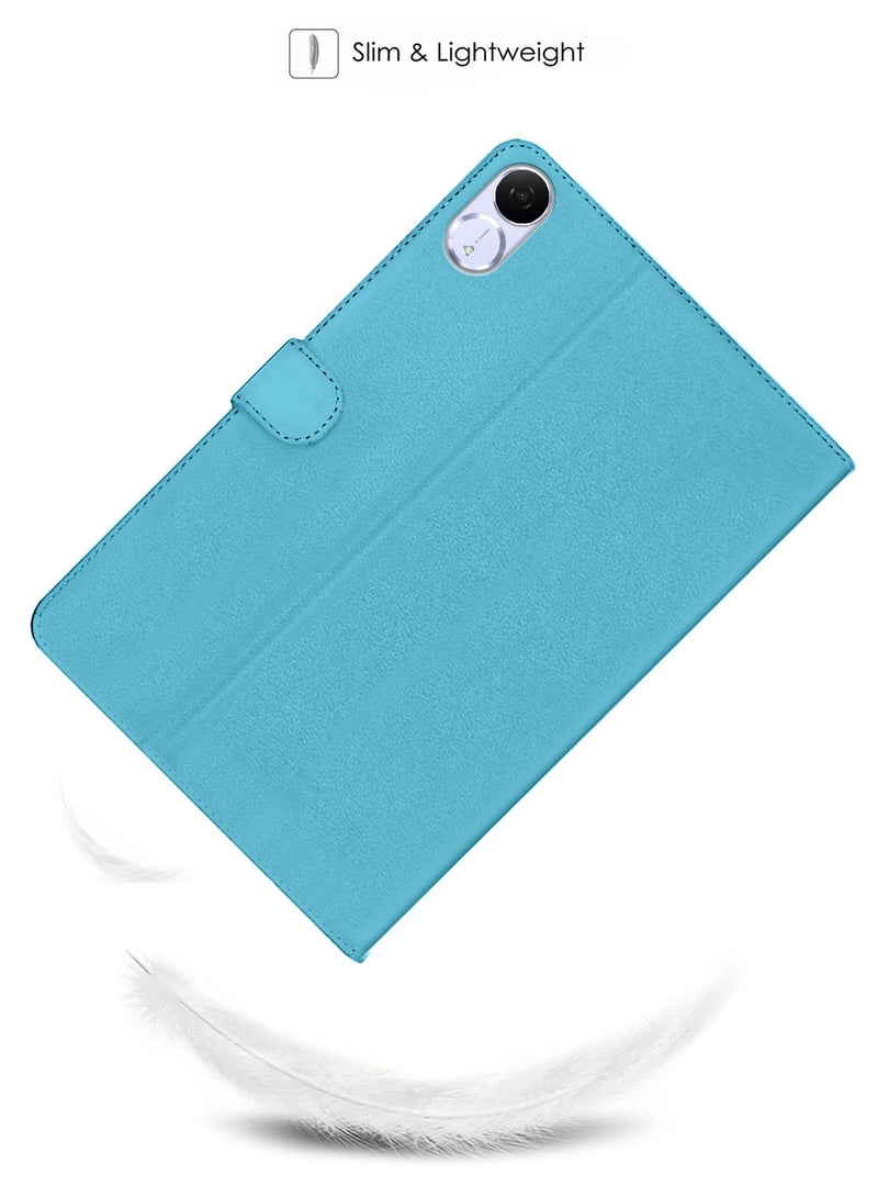 OMAKER Honor Pad V9 11.5 4G 2024 (11.5 inches) PU Leather Magnetic Closure Flip Case Cover (TCFPSR) - Sea Green - Image 2