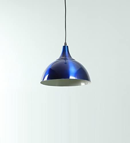 kinis Decorative Hanging Lamp/Pendant Lamp/Ceiling Light to Décor Home/Living Room/Bedroom/Office/Dining/Cafe/Restaurants, 10 Inch Dome, Blue (Pack of 1, with Bulb) - Image 2