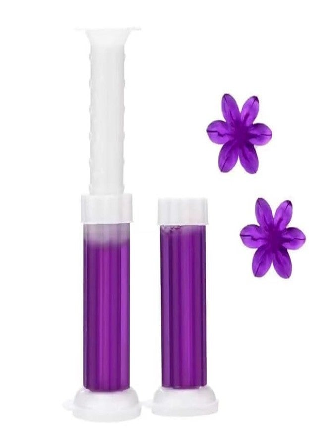 CLICKSWIFT ختم جل المرحاض كليك سويفت، كبسولات جل لتنظيف المرحاض مع عبوات إعادة تعبئة معطرة، تصميم سهل الاستخدام بمشبك، ختم جل على شكل زهرة منعشة لتنظيف الحمام، قطعة واحدة (متعددة الألوان) - Image 1