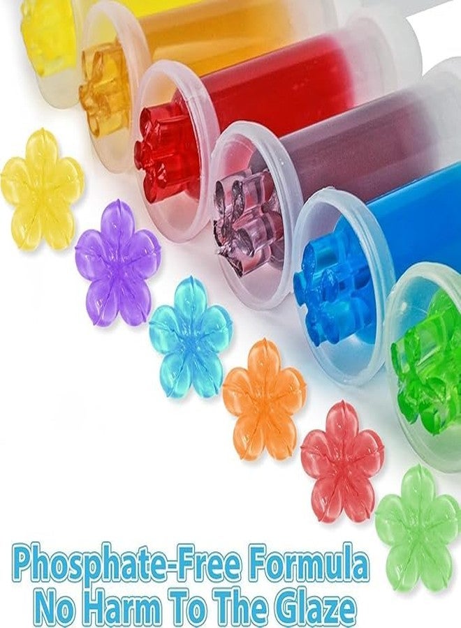 CLICKSWIFT ختم جل المرحاض كليك سويفت، كبسولات جل لتنظيف المرحاض مع عبوات إعادة تعبئة معطرة، تصميم سهل الاستخدام بمشبك، ختم جل على شكل زهرة منعشة لتنظيف الحمام، قطعة واحدة (متعددة الألوان) - Image 3