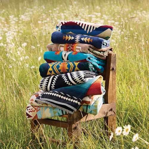 Pendleton Oversized Jacquard Spa Towels, 40 x 70 inches Bath Towels, 100% Cotton, Soft and Quick Dry for The Beach, Hot Tub, Pool - Los Ojos Black - Image 3